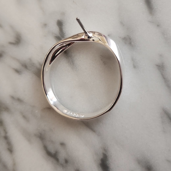 J. Crew Silver Hoop Earrings - Picture 2 of 4